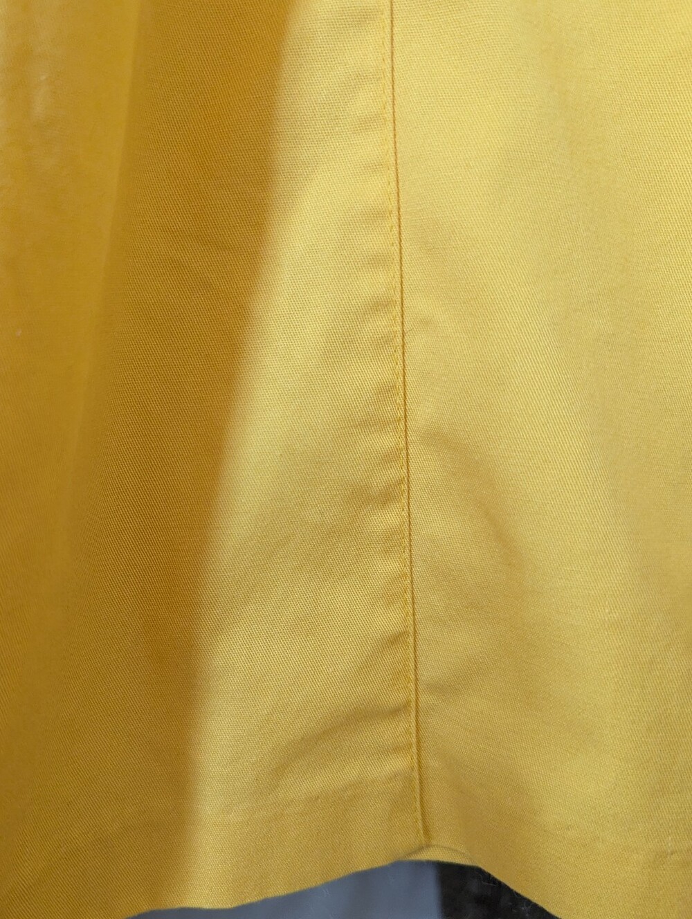 Vintage 70's Made In Canada Bright Yellow Skirt Pockets Midi Sz Small Medium - Picture 7 of 12